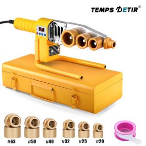 800/1000W 파이프 용접 기계, 220V 파이프 용접 철 PB/PP/PE/PPR, 가정용 수도관 플라스틱 용접 도구, 지능형 온도 디지털 화면 320℃