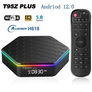 글로벌 버전 스마트 TV 박스 Wi -Fi6 Bluetooth 5 Allwinnerh618 32GB 64GB T95ZPLUS 4K HDR10 스트림 미디어 플레이어 다중 언어