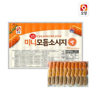 [퀴클리몰] 사조오양 칼집 미니모듬소시지 (3가지맛) 900g 1개,2개,3개 모음