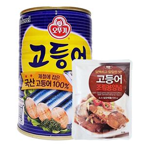 이거다 오뚜기 고등어 통조림 400g + 푸른 고등어조림양념 120g 세트