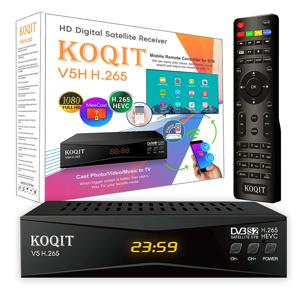 Koqit V5H H265 HEVC DVB S2 위성 리시버, 스마트 미캐스트 TV 수신기, FTA 디지털 DVB-S2 위성 TV 리시버, Sat 파인더