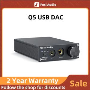 Fosi 오디오 Q5 DAC 컨버터 USB 디지털-아날로그 어댑터 ESS9018K2M, 디코더 및 헤드폰 앰프 및 미니 스테레오 프리 앰프