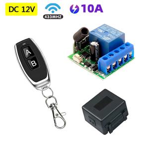 433 Mhz 유니버설 게이트 원격 제어 스위치 DC 12V 10A 릴레이 수신기 미니 모듈 원격 제어 게이트 LED 차고 문