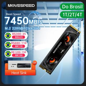 MOVESPEED 7450 MB/s SSD NVMe M.2 2280 4TB 2TB 1TB 내부 솔리드 스테이트 하드 디스크 M2 PCIe 4.0x4 2280 SSD 드라이브 PS5 노트북 컴퓨터용