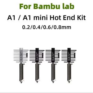 Bambu lab A1 미니 핫엔드 키트 경화강 깍지, 3D 프린터 액세서리, 0.2mm, 0.4mm, 0.6mm, 0.8mm 깍지