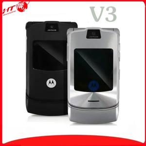 MOTOROLA RAZR V3 리퍼브 잠금 해제 클램셸 블루투스 휴대폰, GSM 1.23 MP 카메라, 850, 900, 1800/1900 좋은 품질