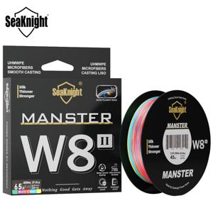 SeaKnight 브랜드 W8 II 시리즈 낚싯줄, UV 차단 바닷물 코팅, 멀티필라멘트 PE 라인 편조 와이어, 8 가닥, 500m, 300m