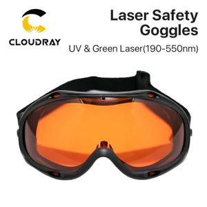 Cloudray 355nm UV 레이저 안전 고글 OD6 + 190-550nm 보호 안경 UV 레이저 기계 용 방패 보호 안경