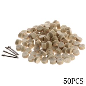 50Pcs 13mm 양모 펠트 연마 버핑 휠 연삭 연마 패드 + 2pcs Dremel 로타리 도구 용 3.2mm 섕크