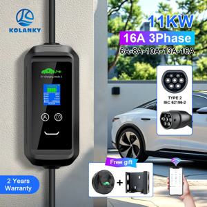 Kolanky 전기 자동차 EV 충전기, APP 와이파이 제어 세트, IEC62169 충전 시간, PHEV 하이브리드 자동차, 5 m, 10m, 16A, 11KW, 7.2KW