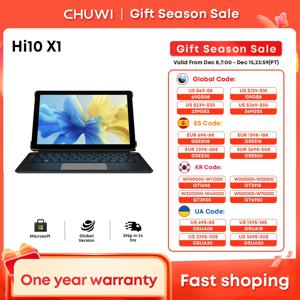 CHUWI Hi10 X1 태블릿 노트북, 인텔 N100 UHD 그래픽, 10.1 인치 LCD 스크린, 윈도우 11 와이파이 6 BT5.2, 2 인 1,8GB DDR5 256GB SSD