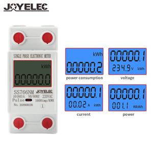 JOYELEC 디지털 단상 리셋 제로 에너지 미터 kWh 전압 전류 전력 소비 측정기 전력계 전기 220V AC