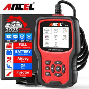 ANCEL VD700 전문 OBD2 스캐너, VW, 아우디, 스코다 오일, EPB, SAS, TPMS 재설정, 전체 시스템 코드 리더