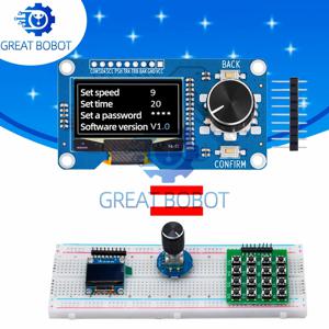 아두이노용 흰색 OLED 디스플레이 화면, EC11 로터리 인코더 모듈, IIC 인터페이스 결합, BS 0.96 인치, 1.3 인치