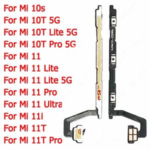 샤오미 미 10T 5G 11 울트라 11i 11T 프로 10 라이트 10S 음소거 사이드 단추 키 스위치, 볼륨 전원 온 오프 플렉스 케이블