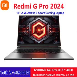 샤오미 레드미 G 프로 E 스포츠 게이밍 노트북, 2024 인텔 i9-14900H RTX4060, 8GB GPU, 16G RAM, 1TB SSD, 16 인치, 240Hz, 2.5K 게임 노트북