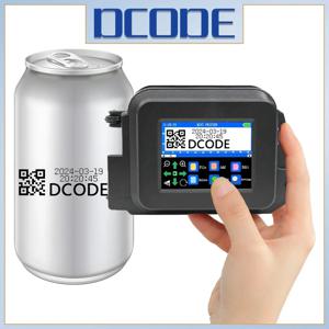 DCODE XMINI 휴대용 미니 프린터, 휴대용 잉크젯 프린터, 텍스트 QR 바코드 이미지 배치 번호, 로고 이미지 코딩 기계, 12.7mm