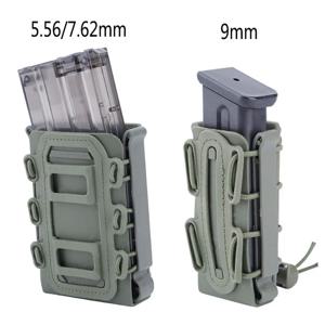 Molle 허리 벨트 클립이 있는 사냥 5.56 7.62, 9mm 탄창 파우치, Molle Scorpion, 빠른 매그 퀵릴리즈, AR15 매그 홀스터 케이스 박스