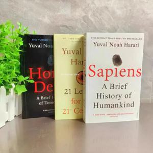 Yuval Noah Harari Books 세트, 사피엔스, 호모 데우스, 21 세기 레슨, 영어 페이퍼백 북