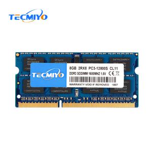 인텔 AMD 노트북용 정품 Tecmiyo RAM DDR3 4GB 8GB 1600 노트북 메모리, Sodimm PC3 12800S 1.5V, 블루 컬러