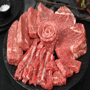 1++ 한우 투뿔 1kg 800g 꽃등심 갈비 안심 살치 차돌박이 특수부위 투쁠 모듬 구이용 세트