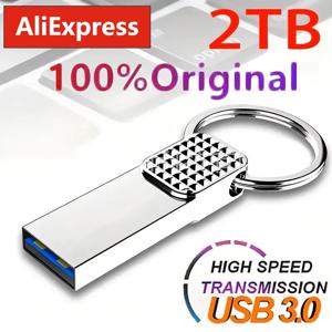 금속 USB 3.0 펜 드라이브, 2TB 메모리, 1TB 고속 Cle USB 플래시 메모리 키, 무료 배송