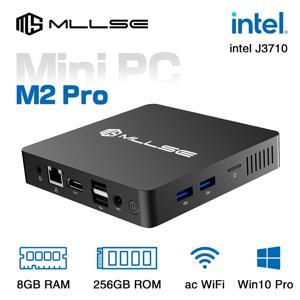 MLLSE M2 프로 미니 PC, 인텔 셀러론 J3710 CPU, 8G RAM, 256G ROM 호환, VGA USB3.0, Win10Pro 데스크탑, 휴대용 WiFi, BT 4.2