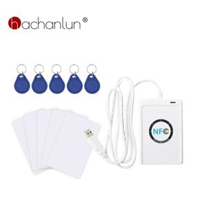 NFC 리더 USB ACR122U 비접촉식 스마트 IC 카드 및 라이터 RFID 복사기 복사기 복사기, NFC 복제 스마트 칩 카드, 13.56mhz