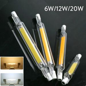 LED COB 전구, 조도 조절식 유리 튜브 조명, R7S, J78, J118, 78mm, 118mm, 동일 60W, 120W 할로겐 램프, AC 110V, 220V, 230V