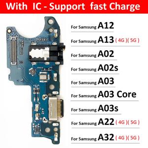 USB 충전기 충전 보드 도크 포트 커넥터 플렉스 케이블, 삼성 A12 A02 A02s A03s A03 코어 A13 A22 A32 A33 A53 A04 4G 5G