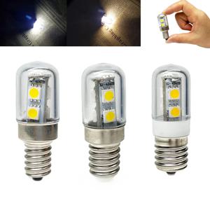 냉장고 레인지 후드 재봉틀 냉장고용 LED 옥수수 전구, 미니 E14, E12, E17, AC 110V, 220V, 5050 SMD, 1W 램프