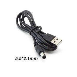 USB 2.0 수 A-DC 5.5mm x 2.1mm 플러그 잭 DC 전원 코드 소켓 커넥터, 5V 케이블 라인 5.5mm x 2.1mm L1