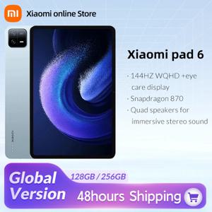 글로벌 버전 샤오미 패드 6, 스냅드래곤 870, 128GB, 256GB ROM, 144Hz WQHD + 11 인치 화면, 8840mAh, 33W 고속 충전, 안드로이드 13 태블릿