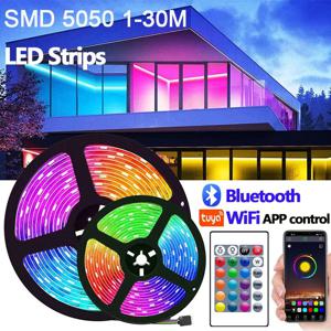 USB 투야 LED 조명, 방 5050 RGB LED 스트립, 1-30 계량기 다이오드 테이프, 게이머 장식, 아이스 스트링 조명, 접착식 LED 리본, 5V