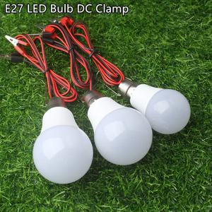 3W 5W 7W 9W 12W 15W 18W LED DC 12-85V 전구, 1.2m 와이어 스핀 저압 배터리 가정용 DC 12V 램프