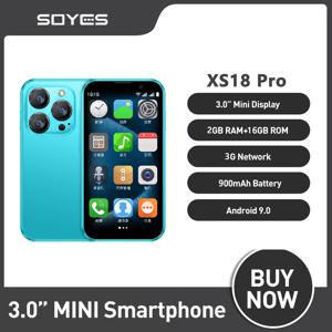 SOYES XS18 프로 미니 스마트폰, 3G 네트워크, 3.0 인치, 2GB RAM, 16GB ROM, 안드로이드 8.1, 얼굴 인식 듀얼 SIM, 대기 소형 전화