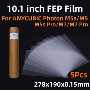 5 Pcs Fep 필름 10.1 인치 278x190x0.15mm ANYCUBIC Photon Mono M5s M5 M5s Pro M7 M7 Pro UV 수지 3D 프린터 Fep 릴리스 필름