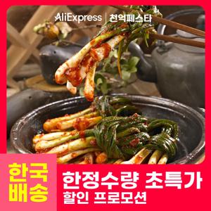 [대한민국 농산물] 100% 대한민국산 김치 신선한 전라도식 파김치 1kg, 2kg