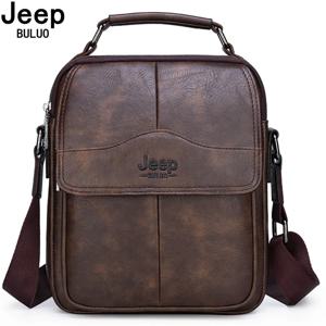 JEEP-BULUO 대용량 분할 가죽 가방, 새로운 남성 메신저 가방 크로스 바디 숄더 백 다기능 남성 핸드바