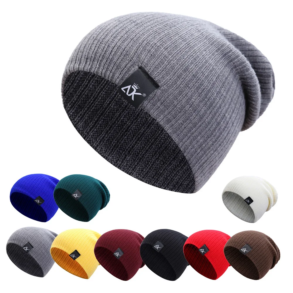 COKK 니트 비니 여성 모자 겨울 남성 Skullies Beanies 따뜻한 캐주얼 Slouchy 모자 크로 셰 뜨개질 비니 모자 여성 헐렁한 모자 저렴한