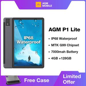 AGM 패드 P1 라이트 방수 10.36 인치 FHD 태블릿, 4GB 128GB,MTK 헬리오 G99, 7000mAh 배터리, 무료 낙하 방지 케이스