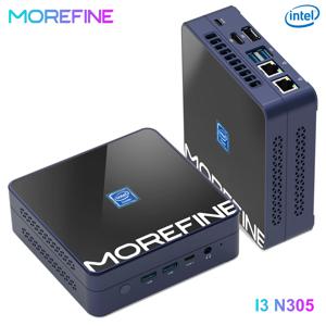 MOREFINE 사무실 PC 미니 데스크탑 컴퓨터, 윈도우 11 프로 12 세대 AlderLake N305 호환, 최대 3.8GHz, WiFi6 BT5.2