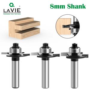 LAVIE 목공 T-슬롯 비스킷 조인트 슬롯 커터, 조인트 슬롯 라우터 비트, 8mm 생크, 2mm 높이 밀링 커터