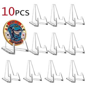 카드 디스플레이 쇼 스탠드 아크릴 수집품 동전 이젤 메달 배지 홀더 동전 랙 미니 데스크 아이돌 카드 스탠드