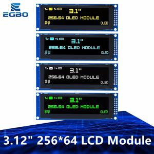 EGBO 리얼 OLED 디스플레이, 3.12 인치 256x64 25664 도트 그래픽 LCD 모듈 디스플레이 스크린, LCM 스크린, SSD1322 컨트롤러, 지지대 SPI