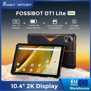 [세계 프레메르] Fossibot DT1 Lite, 견고한 태블릿, 안드로이드 13, 10.4형 2K 대화면, 4GB RAM 64GB RAM, 11000mAh 배터리, 고해상도 스피커 패드 4개