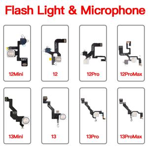 마이크 플렉스 케이블 교체 플래시 라이트, 아이폰 12 13 미니 프로 맥스 LED 라이트