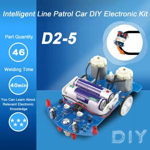 D2-5 DIY 키트 지능형 추적 라인 자동차 스위트, DC 모터 전자 생산 어셈블리, 스마트 자동차 순찰 자동차 부품