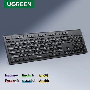 UGREEN 노트북 데스크톱용 무선 키보드 2.4GHz 104키 레이아웃 윈도우 맥 OS PC 액세서리 한글 키캡