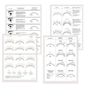 초보자와 위스피 눈 모양 속눈썹 지도 차트, 가짜 속눈썹에 대한 학교 연습 훈련, 번들 도매